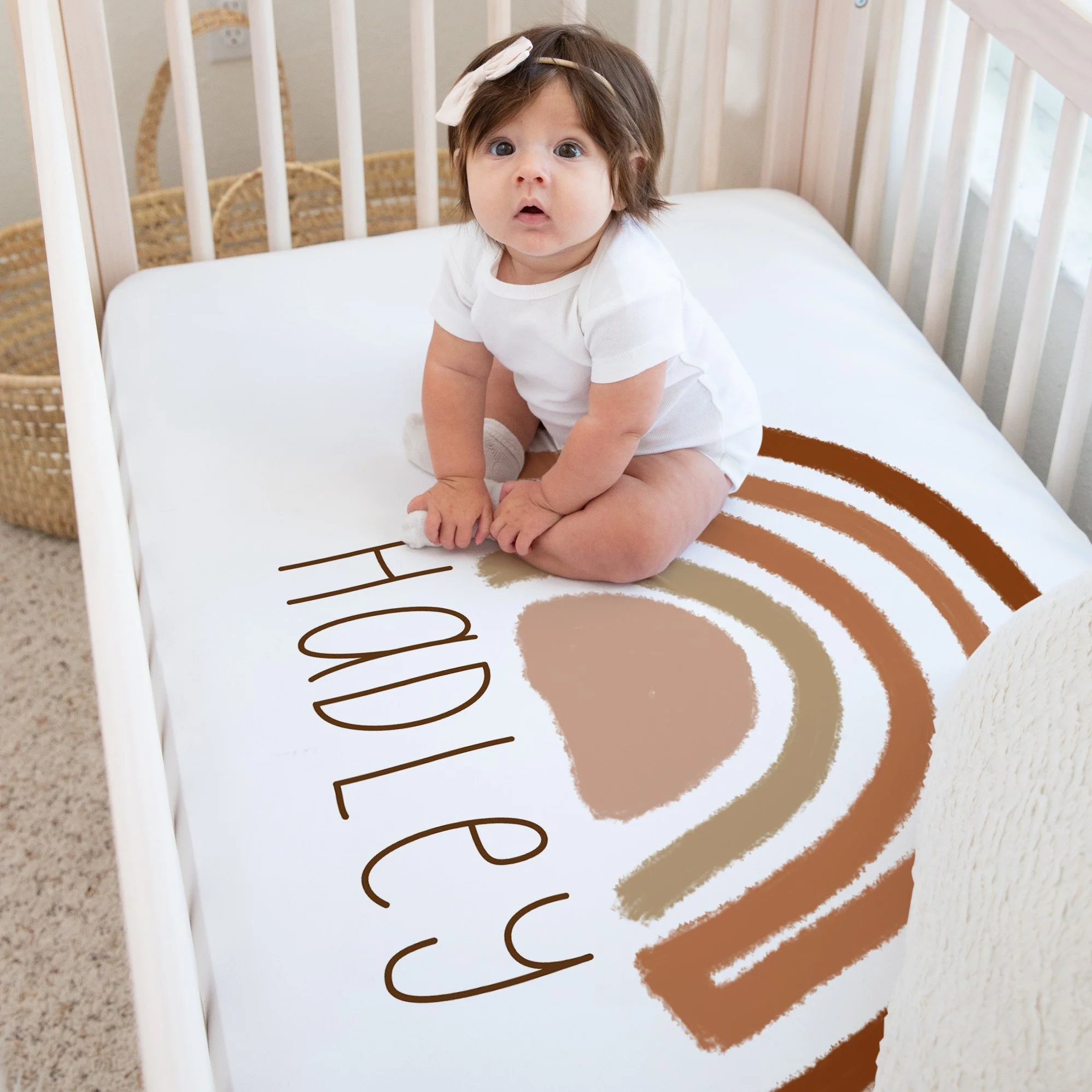 Personalized bassinet sheets sale
